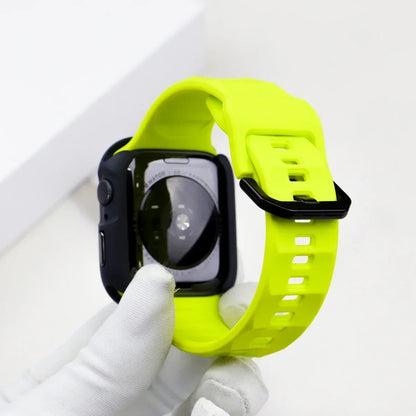 Silicone Sport Strap+Case for apple watch 9 8 7 6 SE 5 Ultra 2 Belt Bracelet Iwatch Series 49mm 45mm 41mm 44mm Protective Cover - BeeTrendyShop.COM