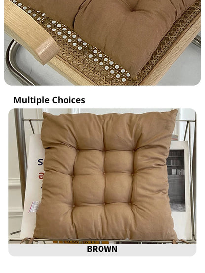 Linen Cushion Pearl Cotton Square Stool Backrest Pillow Home Office Computer Chair Protective Mat Seat Pad Buttocks Chair Mat - BeeTrendyShop.COM