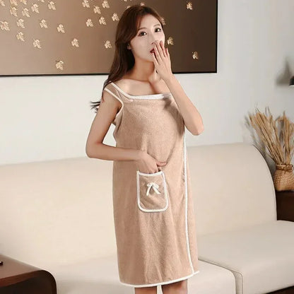 Womens Bath Towels Girls Wearable 140*85Cm Fast Drying Bathing Beach Spa Bathrobes Wash Clothing, Shower Bath And Gym Towel - BeeTrendyShop.COM