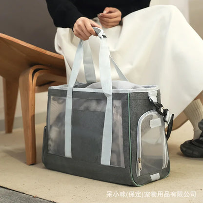 Soft-Sided Pet Carrier Bag – Airline Approved, Foldable, Up to 15 lbs