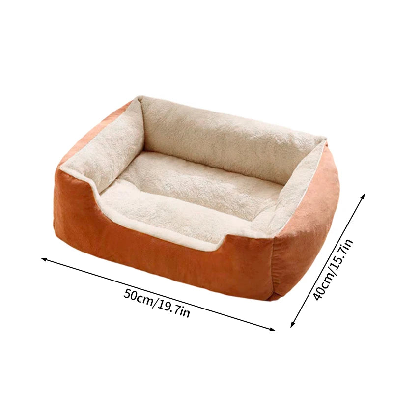 Plush Pet Bed – Soft Oval Mat for Indoor Cats & Dogs | All-Season Comfort