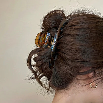 Acetate Leopard Hair Claw Clip – Chic Barrette for Women & Girls