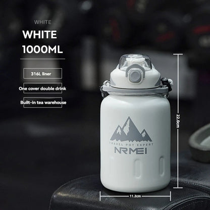 2.0L Stainless Steel Thermos Water Bottle – Vacuum Flask for Hot & Cold Gym & Travel