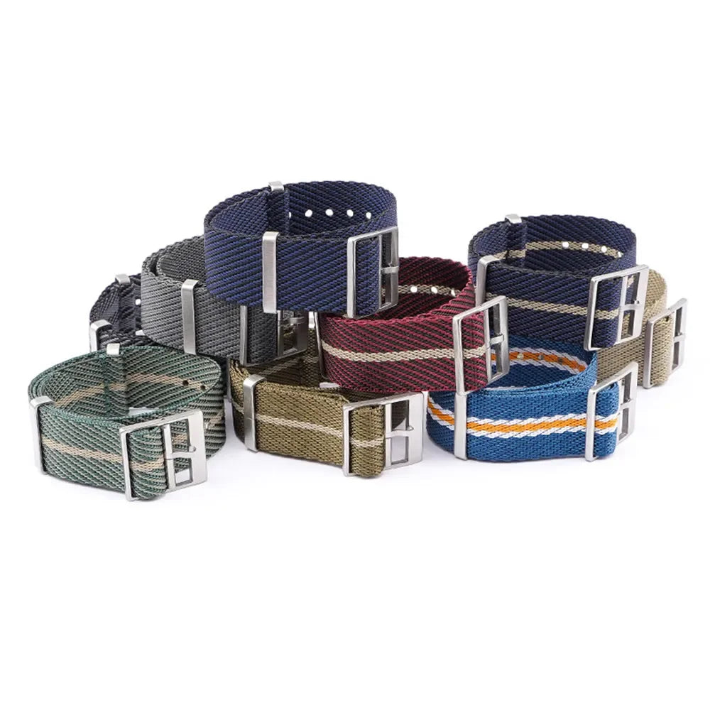 Premium-grade Nylon Strap 18mm 20mm 22mm 24mm Braided Canvas Watch Band Men Women Soft Sport Waterproof Bracelet Accessories