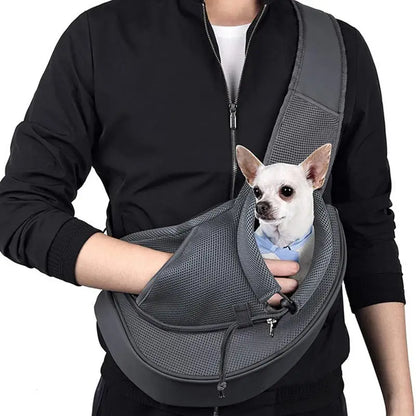 Adjustable Pet Sling Carrier – Breathable Shoulder Bag for Cats & Small Dogs