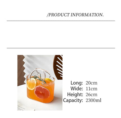 770ML Handbag Glass Beverage Cup with Straw – Cocktail Fruit Tea Juice Mug