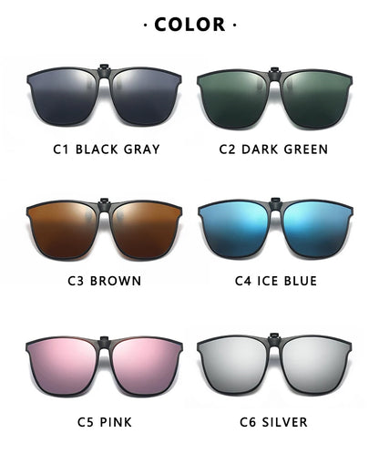 Polarized Clip-On Sunglasses – Night Vision Anti-Glare Driver Goggles for Men