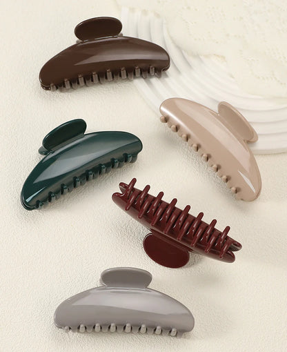 11CM Large Hair Claw Clip – Simple Plastic Crab Clamp for Women & Girls