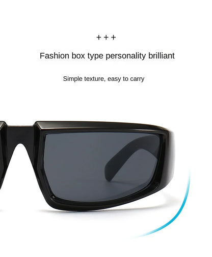 Futuristic Punk Sunglasses – UV400 Concave Shape Cool Style for Men & Women