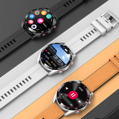 ECG+PPG Smartwatch – Laser Health Monitor, Blood Pressure, Bluetooth Call, Waterproof with Box