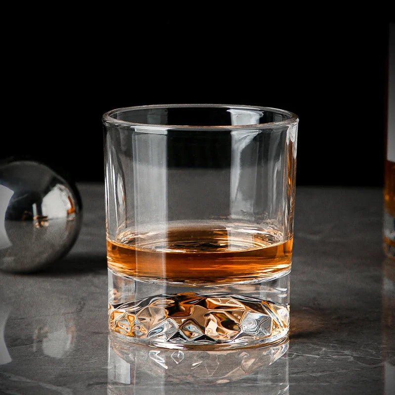 2pcs Vintage Transparent Drinking Glasses Set – Bar Cocktail & Whiskey Glasses