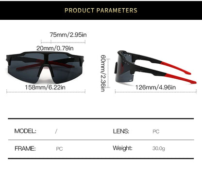 Gifansee Sport Cycling Sunglasses – UV400 Mirror Gradient for Hiking, Golf & Baseball