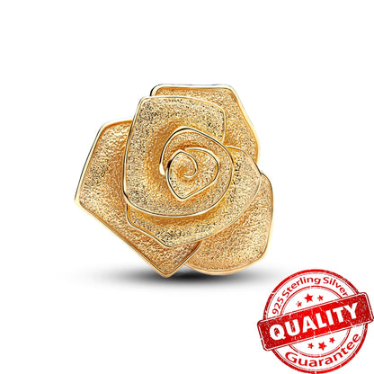 925 Sterling Silver Sunflower & Lucky Stars Charm – Sun Moon Diamond DIY Jewelry
