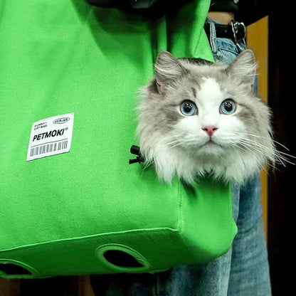 Soft Breathable Walk-Design Pet Carrier Bag – Nylon Backpack for Cats & Dogs