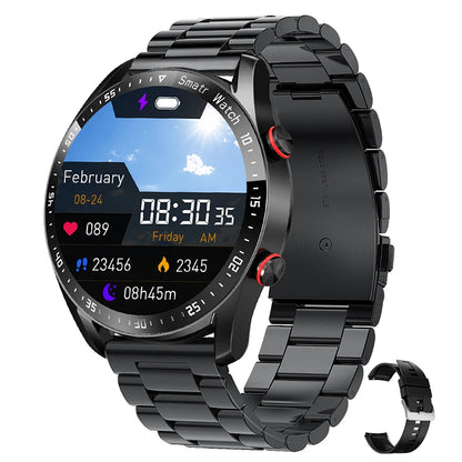 ECG+PPG Smartwatch – Laser Health Monitor, Blood Pressure, Bluetooth Call, Waterproof with Box