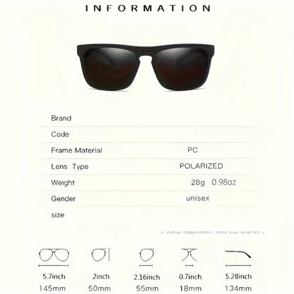 2-Pack Square Polarized Sunglasses – Anti-Glare UV400 for Travel & Driving
