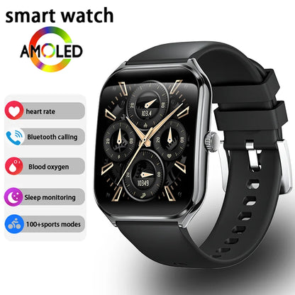Ultra Thin Smartwatch 1.96" AMOLED – Always-On Display, Call Reminder, Compatible with Huawei & Android