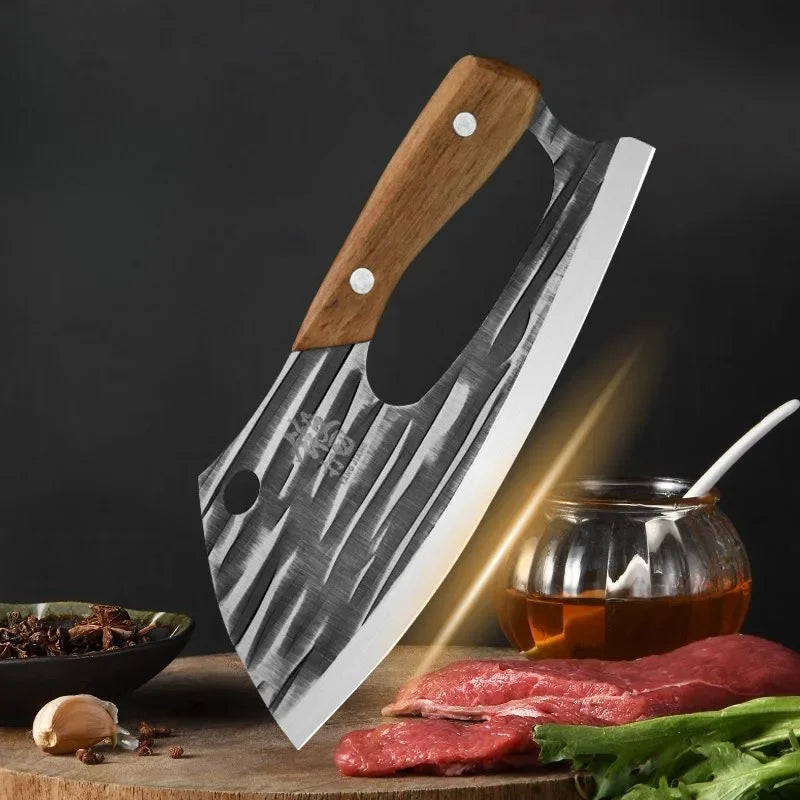 Effort Saving Chef Knife Butcher Cleaver Knife Household Vegetable Fruit Slicing Knife Stainless Steel Forged Knife For Kitchen