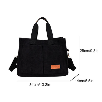 Ladies' handbag, large capacity new fashionable canvas shoulder bag, crossbody bag, commuting bag  zwq - BeeTrendyShop.COM