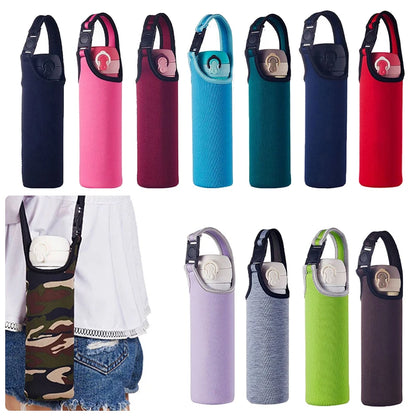 Portable Water Bottle Sleeve Bag – Insulated Can & Bottle Carrier for Travel & Gym