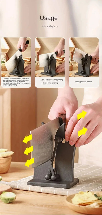 Knife Sharpener Kitchen Tool – Easy & Safe Sharpening for Chef & Damascus Knives