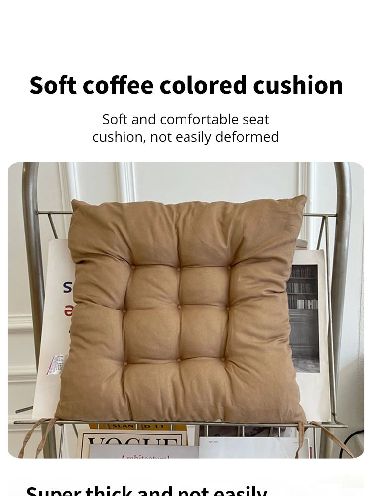 Linen Cushion Pearl Cotton Square Stool Backrest Pillow Home Office Computer Chair Protective Mat Seat Pad Buttocks Chair Mat - BeeTrendyShop.COM