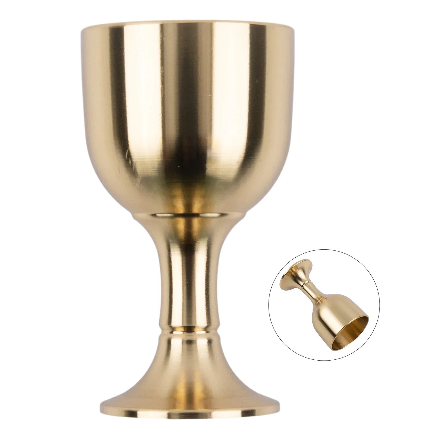 Gold Brass Wine Cup – Anti-Rust High Foot Stemware for Weddings & Parties