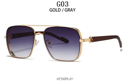 Luxury Vintage Steampunk Sunglasses – Wood Frame Polarized Photochromic Lenses