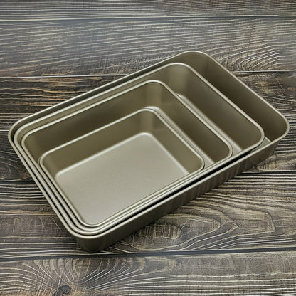 Non-Stick Rectangular Cake & Bread Baking Pan – Quick Release Even Heating Bakeware