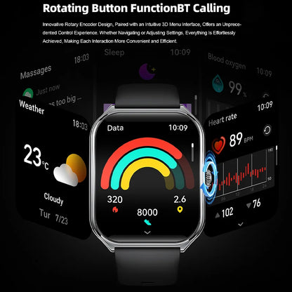 Ultra Thin Smartwatch 1.96" AMOLED – Always-On Display, Call Reminder, Compatible with Huawei & Android