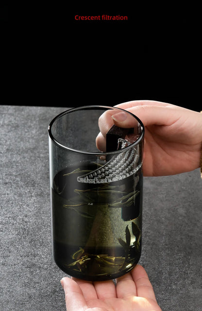 Glass Coffee Mug with Wooden Handle – Transparent Tea Cup Kitchen Coffeeware