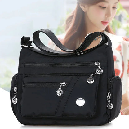Women's casual large capacity crossbody bag, multifunctional waterproof shoulder bag, shopping handbag - BeeTrendyShop.COM