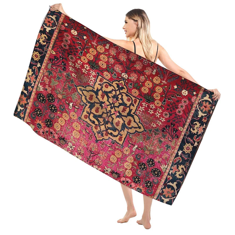 Quick-Dry Microfiber Beach & Bath Towel – Lightweight, Super Absorbent