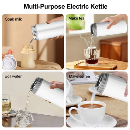 Portable Electric Kettle 475ML – Mini Travel Water Heater for Coffee & Tea