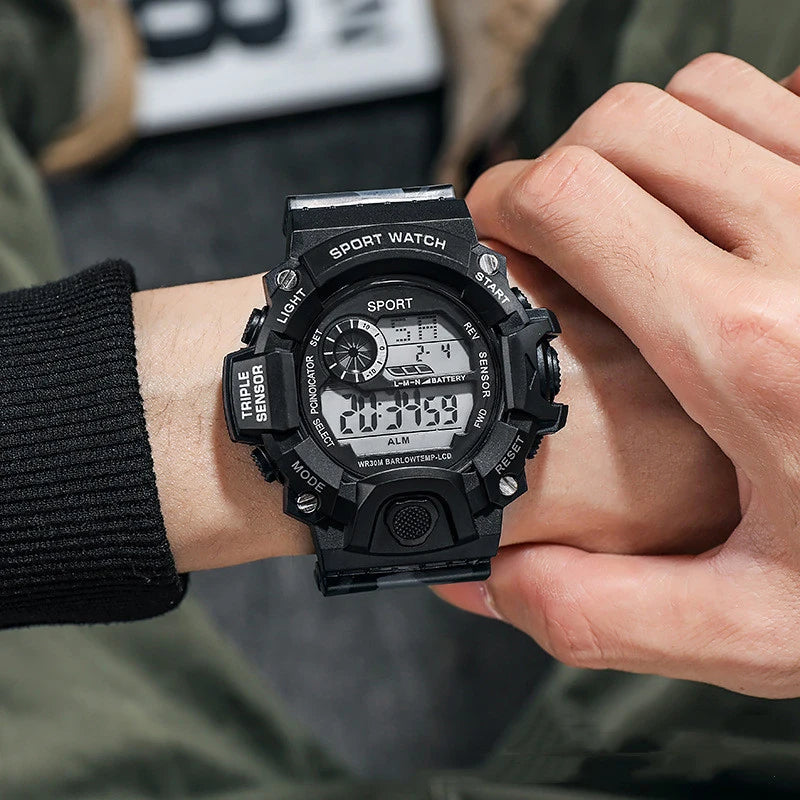 Men's watch digital sports electronic watch multi-function luminous alarm clock men's sports watch clock electronic watch gift