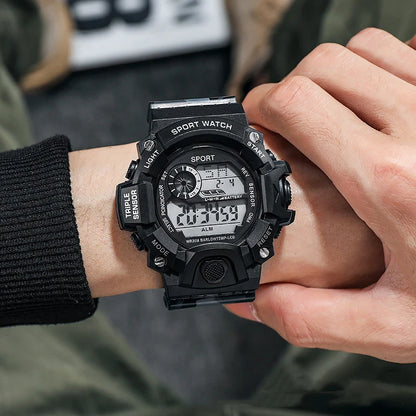 Men's watch digital sports electronic watch multi-function luminous alarm clock men's sports watch clock electronic watch gift - BeeTrendyShop.COM