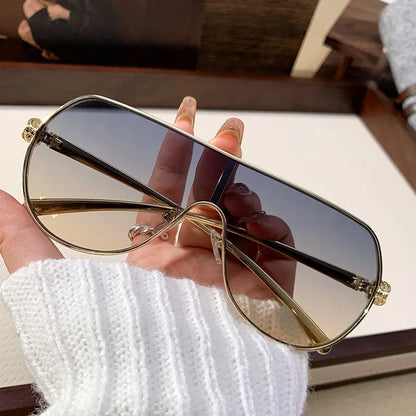 High-End Retro Frameless Sunglasses – Toad Style Metal Frame UV400 Unisex