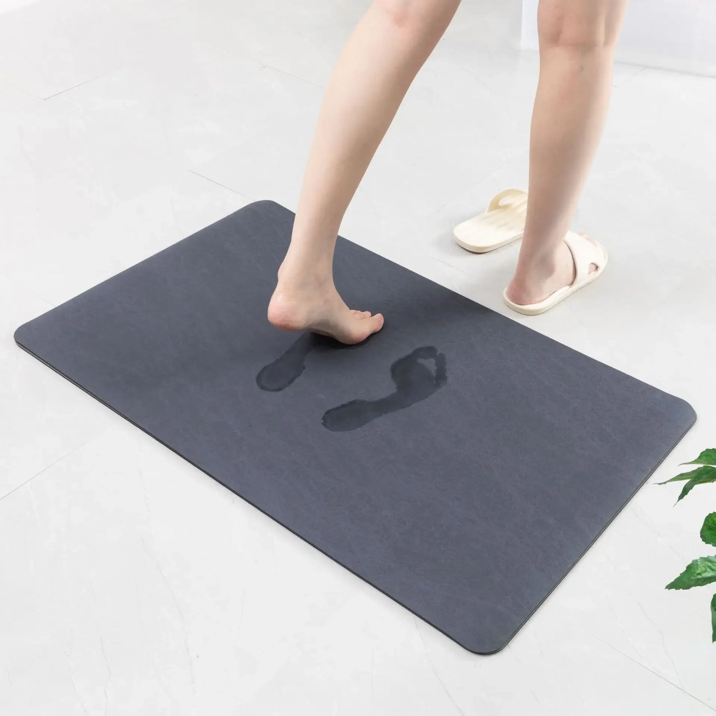 Diatom Mud Bathroom Mat – Nordic Style Anti-Slip Absorbent Toilet Floor Carpet | Soft Diatomite
