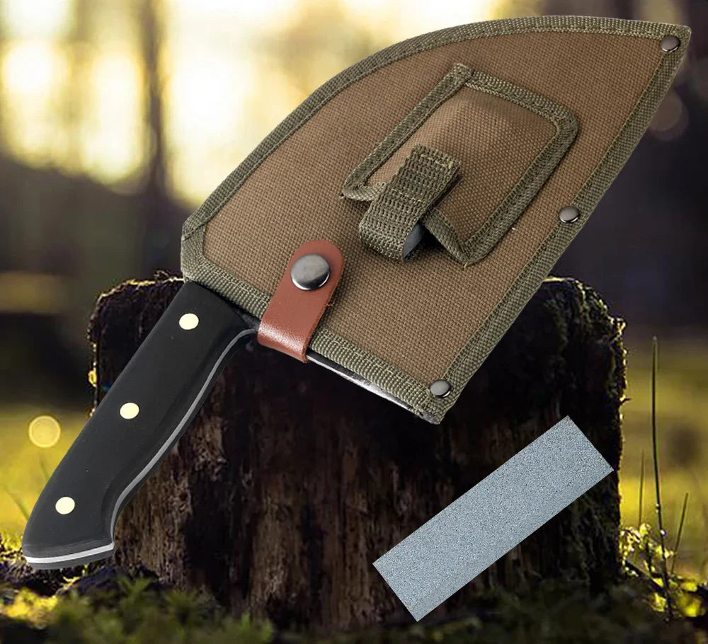 Handmade Forged Cleaver Knife Chef Knife High Hardness Steel Blade Full Tang Butcher Slaughter Pro Kitchen Chopping Slicing Tool