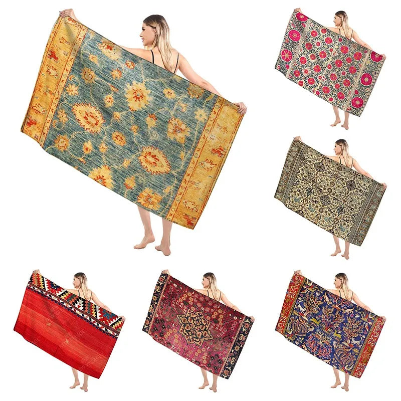 Quick-Dry Microfiber Beach & Bath Towel – Lightweight, Super Absorbent