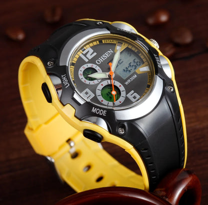 OHSEN Fashion Children Watches Digital LED Analog Watch Boys Girls Quartz Wriwatch Kids Sport Wristwatch Alarm Electronic Clocks - BeeTrendyShop.COM