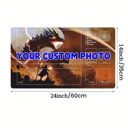 Customizable MTG Playmat – DIY Anime-Themed Rubber Gaming Mat for TCG & CCG Card Games | 35x60cm