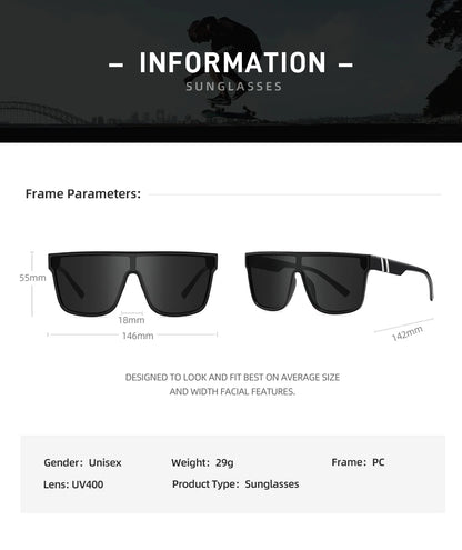 Fishing Sunglasses – UV400 Square Outdoor Sport Driving Shades for Men & Women