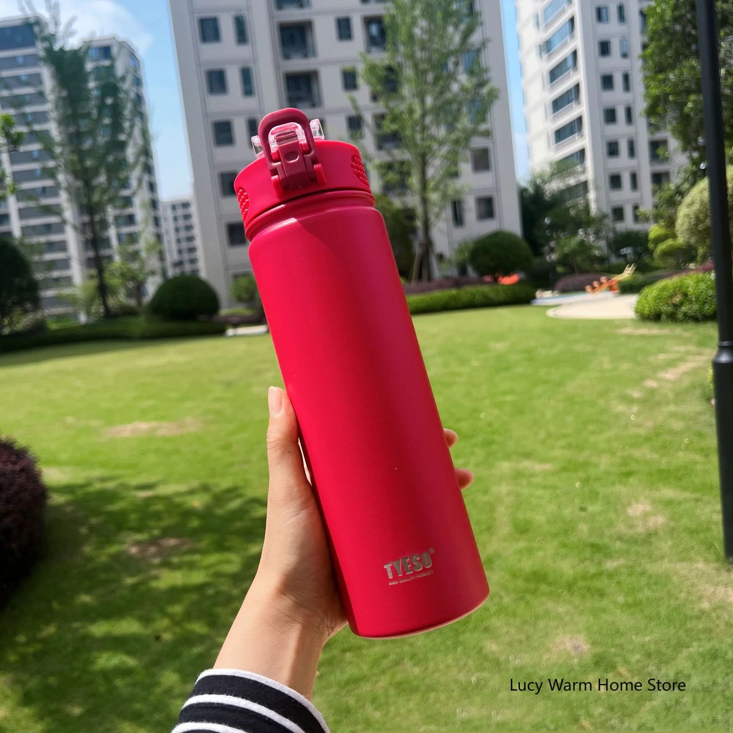 Thermal Water Bottle with Straw 600/750ML – Stainless Steel Hot & Cold Mug