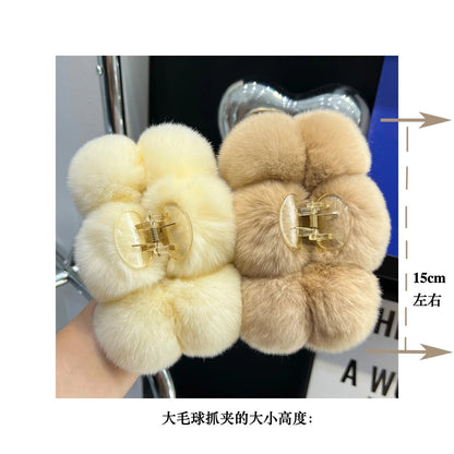 Furry Korean Hair Claw Clip – Fashion Barrette for Women
