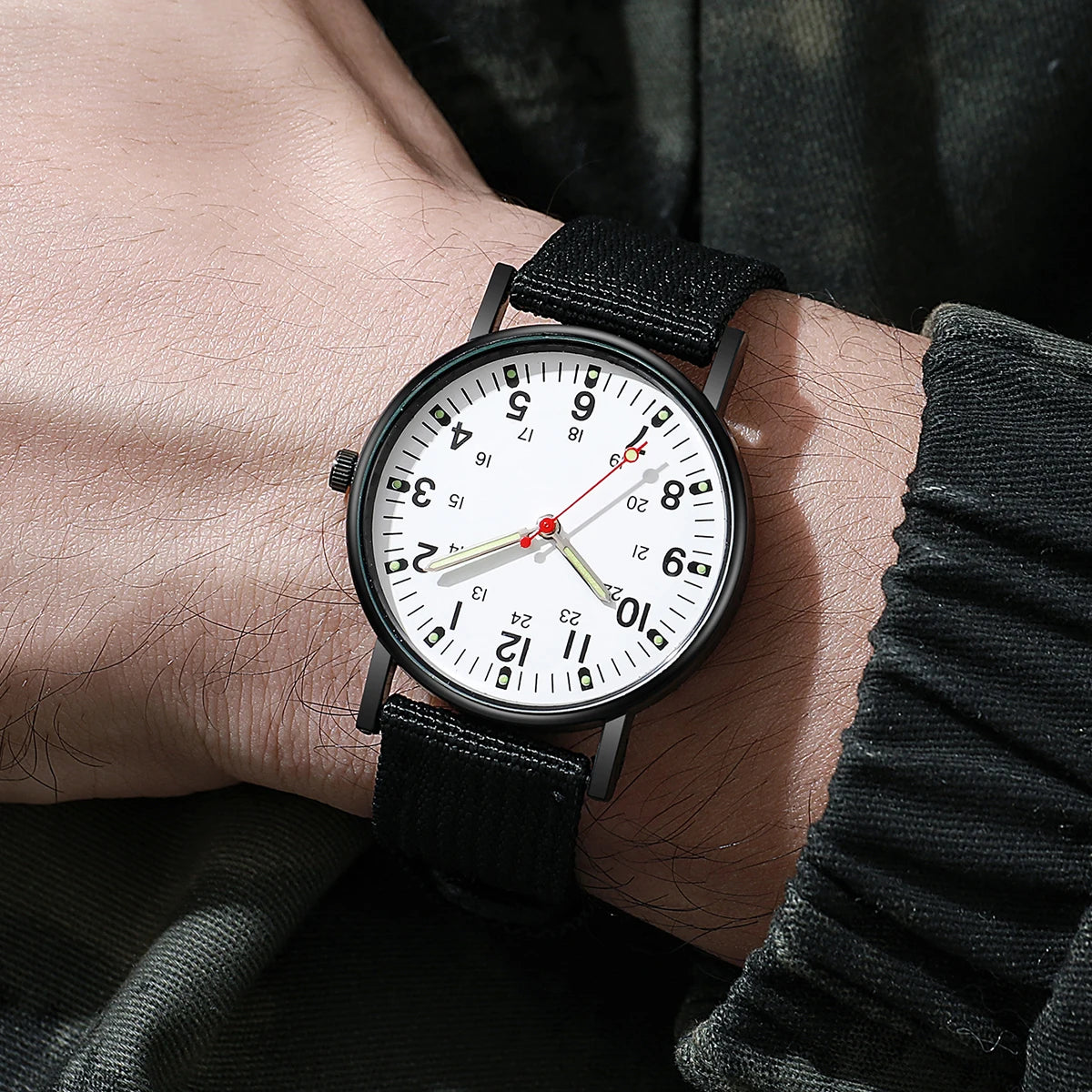 Men Watches Casual Nylon Band Sports Watch Anlog Quartz Military Wristwatches Relogio Masculino Reloj Hombre - BeeTrendyShop.COM