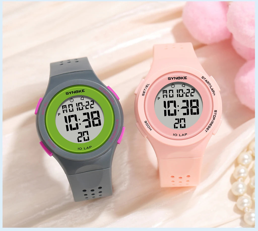 SYNOKE Women's Watches Thin Luxury Swim Waterproof Digital Sport Watch For Men LED Electronic Clock Multifunc Diving Wristwatch - BeeTrendyShop.COM