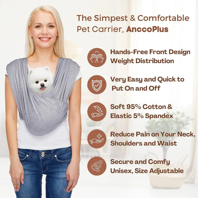 Breathable Dog & Cat Chest Carrier Bag – Soft, Foldable & Portable Travel Bag