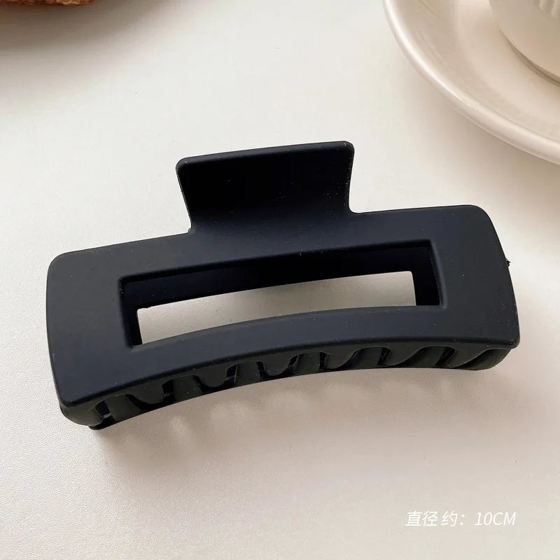 Large Acrylic Hair Claw Clip – Korean Style Coffee Color Hairpin for Women & Girls