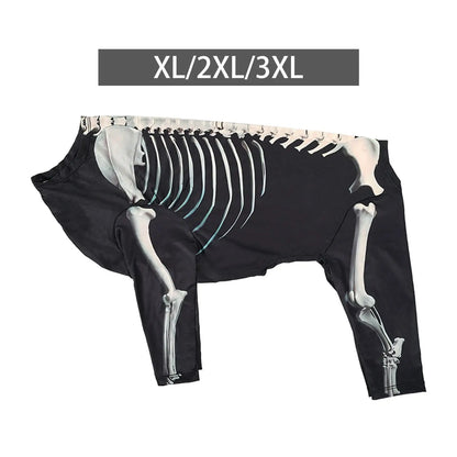 Skeleton Dog Costume - Halloween Pet Jumpsuit - BeeTrendyShop.COM